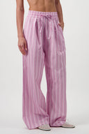Drawstring Cotton Trousers - Pink