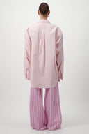 Boyfriend Striped Shirt - Blush Pink