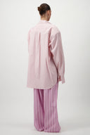 Boyfriend Striped Shirt - Blush Pink