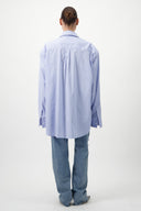 Boyfriend Striped Shirt - Light Blue