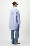 Boyfriend Striped Shirt - Light Blue