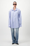 Boyfriend Striped Shirt - Light Blue