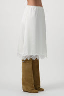 Satin Midi Skirt - Ivory
