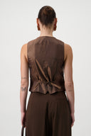 Tailored Suit Vest - Brown