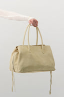 Suede Leather Carry Tote