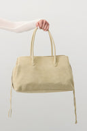 Suede Leather Carry Tote