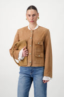 Buttoned Suede Jacket