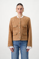 Buttoned Suede Jacket