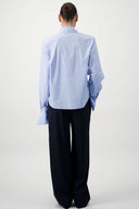 Straight-Leg Pinstripe Trousers - Navy