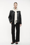 Aviator leather jacket