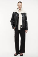 Aviator leather jacket