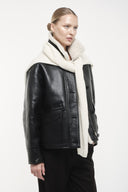 Aviator leather jacket