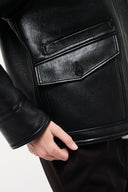 Aviator leather jacket