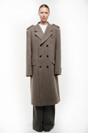 Herringbone Oversized Wool Coat