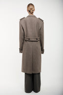 Herringbone Oversized Wool Coat