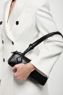 Shoulder leather bag - Black