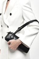 Leather Shoulder Bag - Black