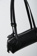 Leather Shoulder Bag - Black