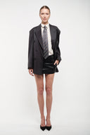 Double-Breasted Pinstripe Blazer