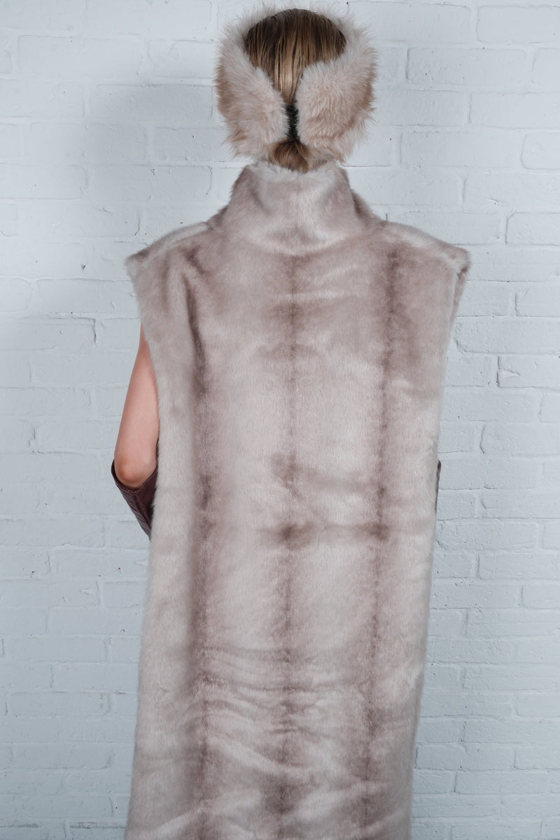 Asymmetric Faux Fur Vest - AFTERHOURS