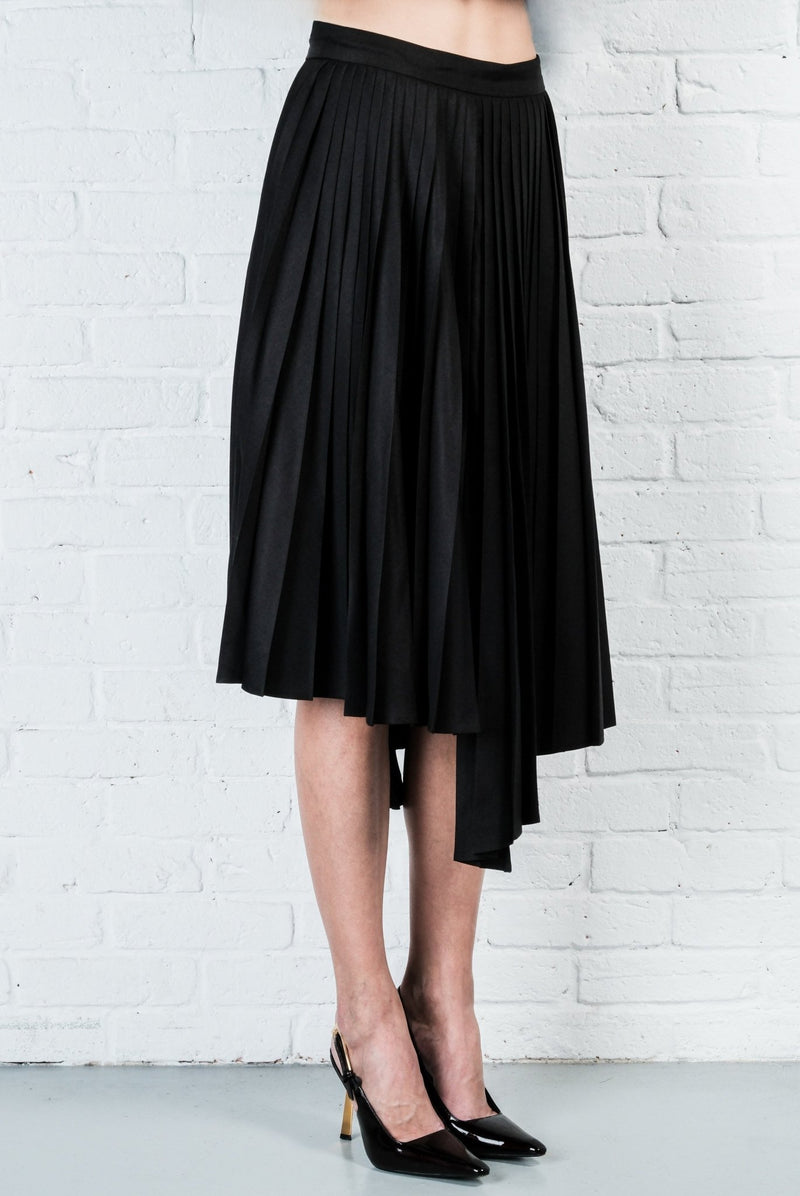 Asymmetric pleated skirt - AFTERHOURS