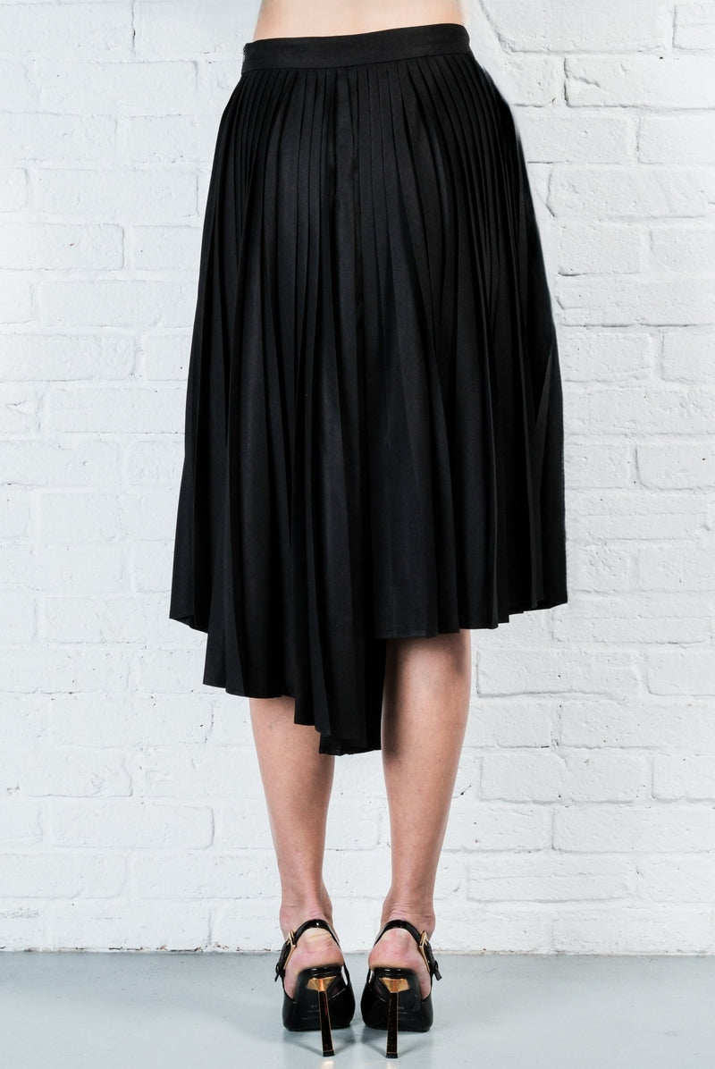 Asymmetric pleated skirt - AFTERHOURS