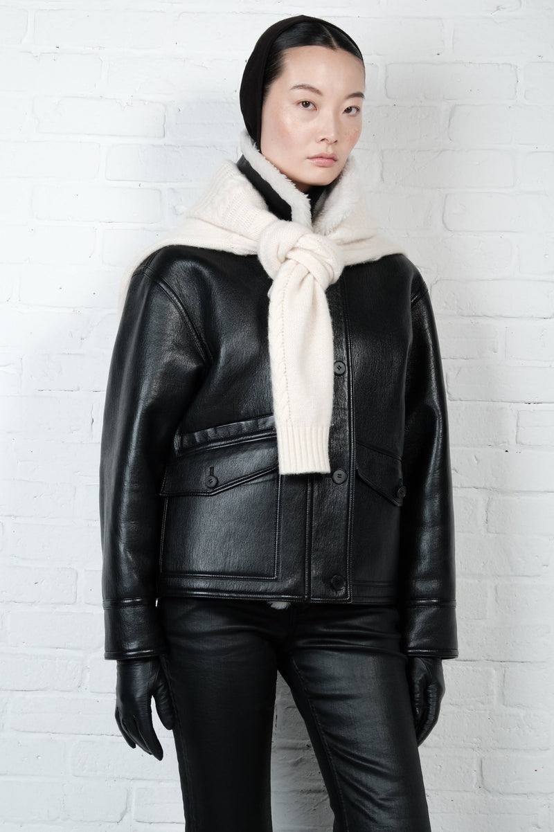 Aviator Leather Jacket - AFTERHOURS