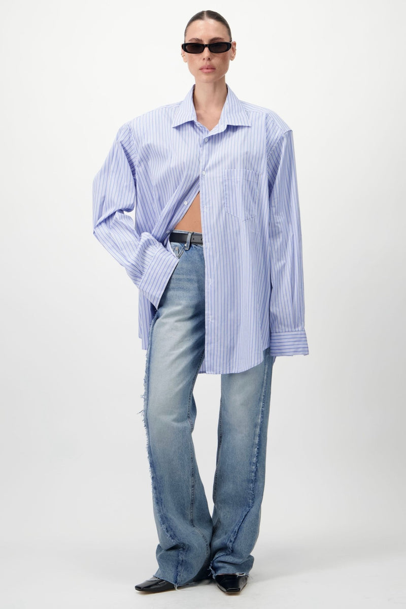 Boyfriend Striped Shirt - AFTERHOURS