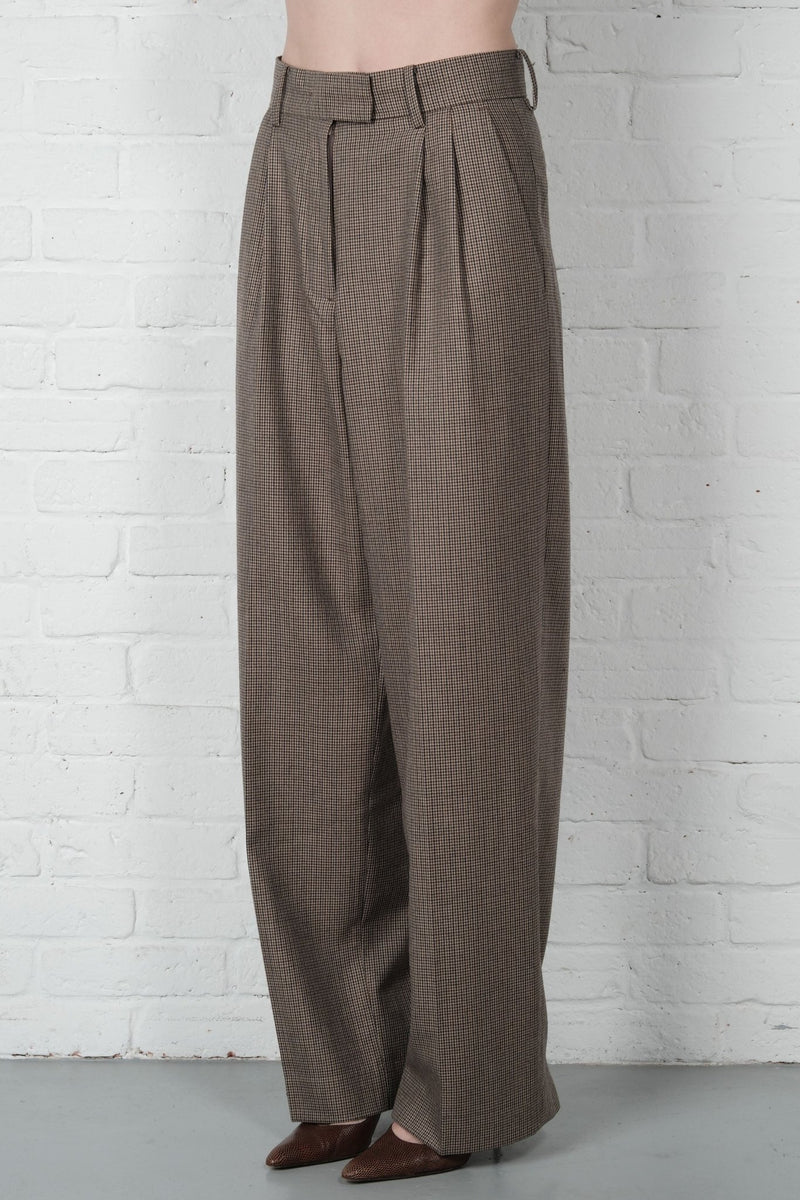 Checked Pleated Trousers - AFTERHOURS