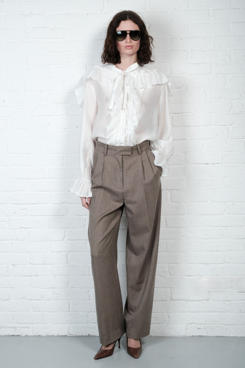 Checked Pleated Trousers - AFTERHOURS