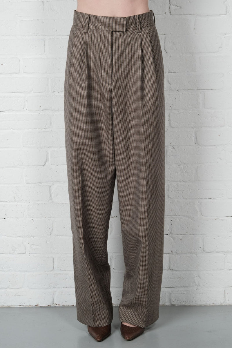 Checked Pleated Trousers - AFTERHOURS