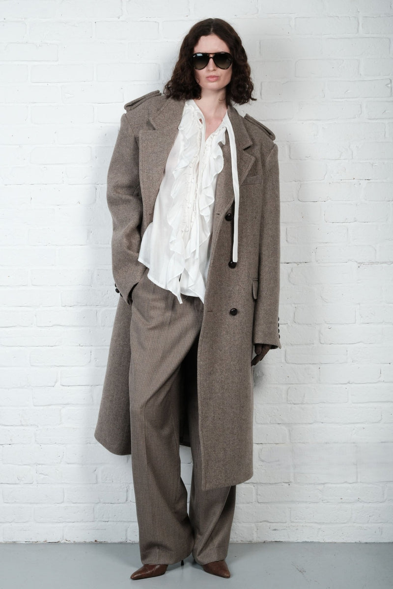 Checked Pleated Trousers - AFTERHOURS
