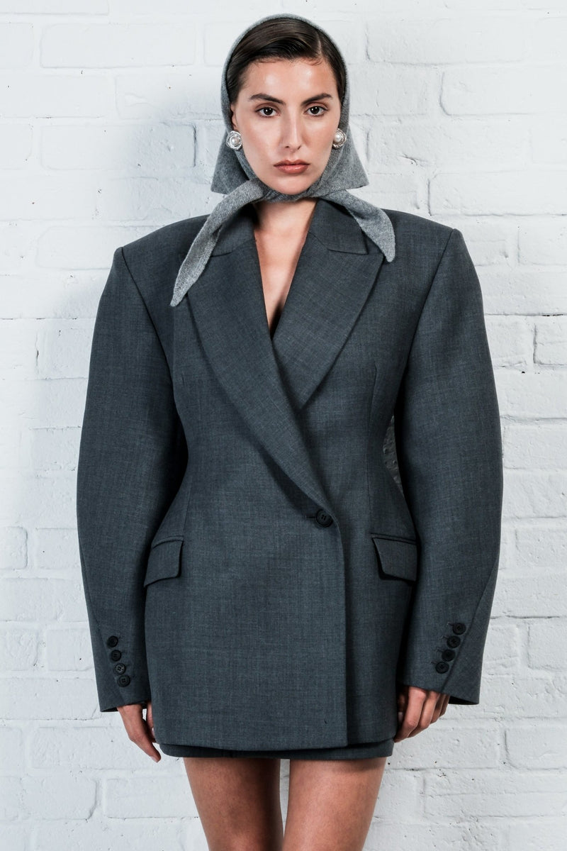 Contour Wool Blazer Dress - AFTERHOURS