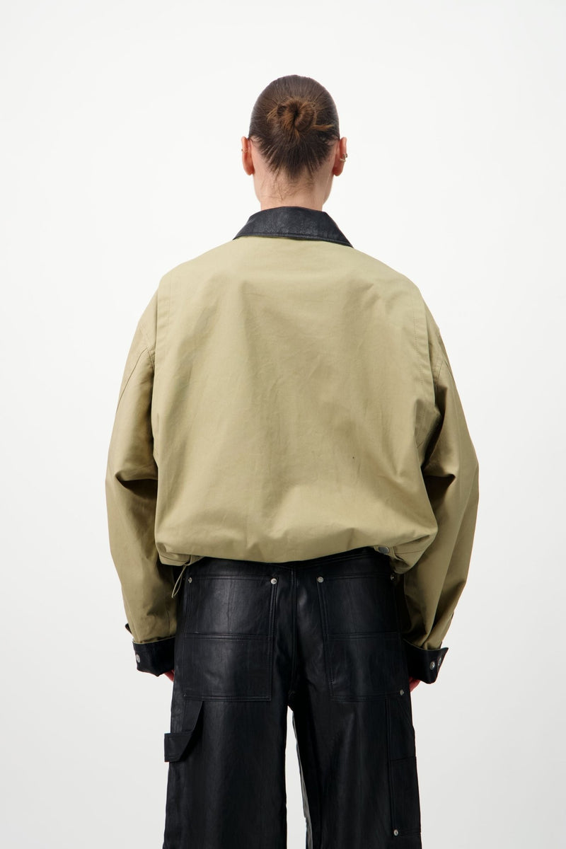 Cotton & Leather Blouson - AFTERHOURS