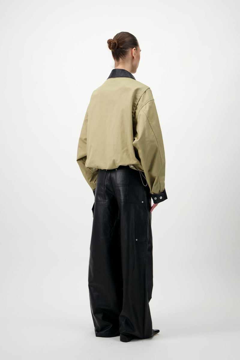 Cotton & Leather Blouson - AFTERHOURS