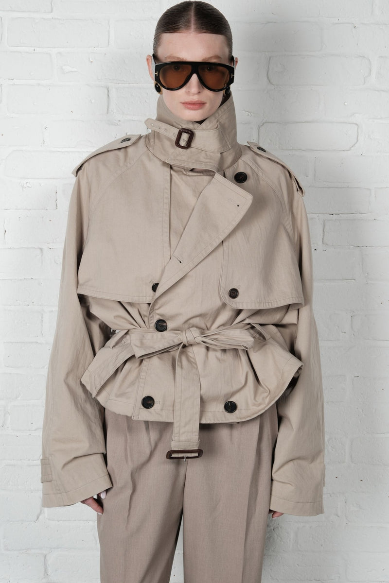 Cropped Trench Coat - AFTERHOURS