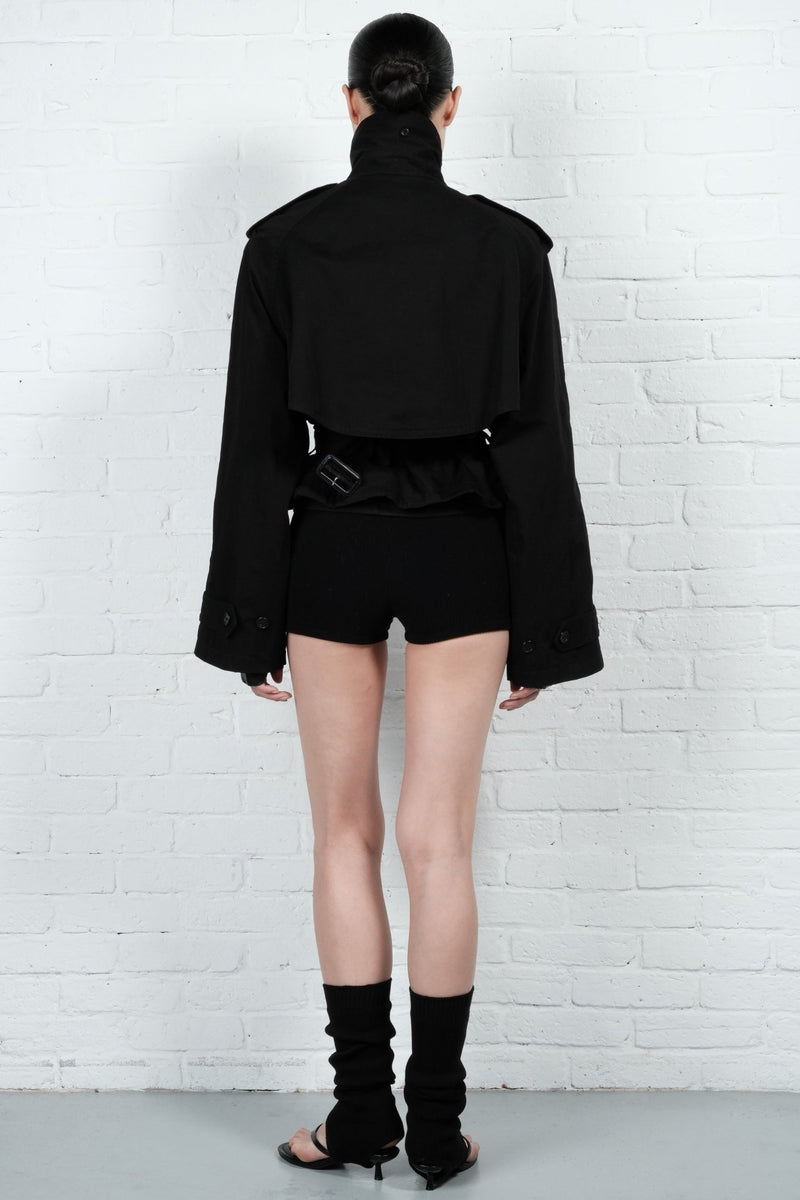 Cropped Trench Coat - AFTERHOURS