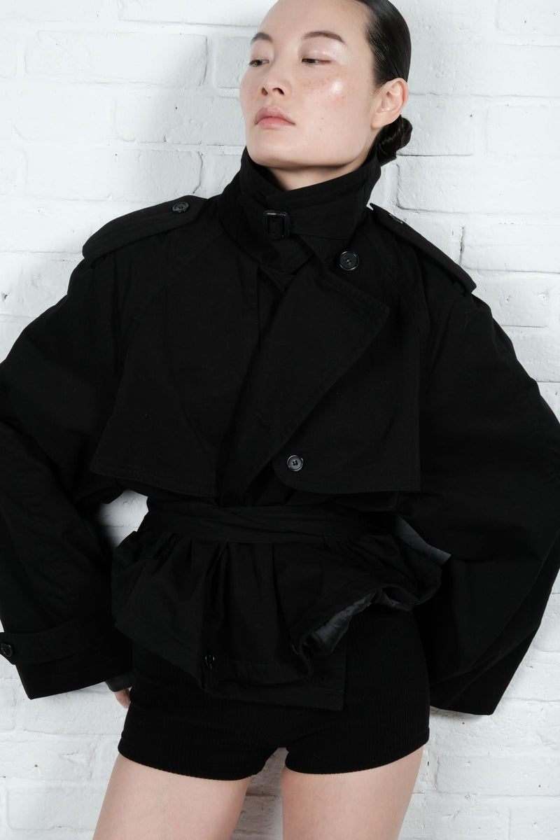 Cropped Trench Coat - AFTERHOURS