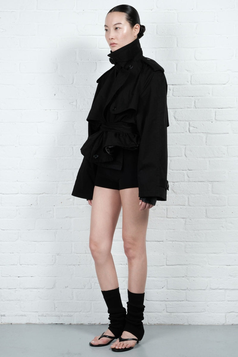 Cropped Trench Coat - AFTERHOURS