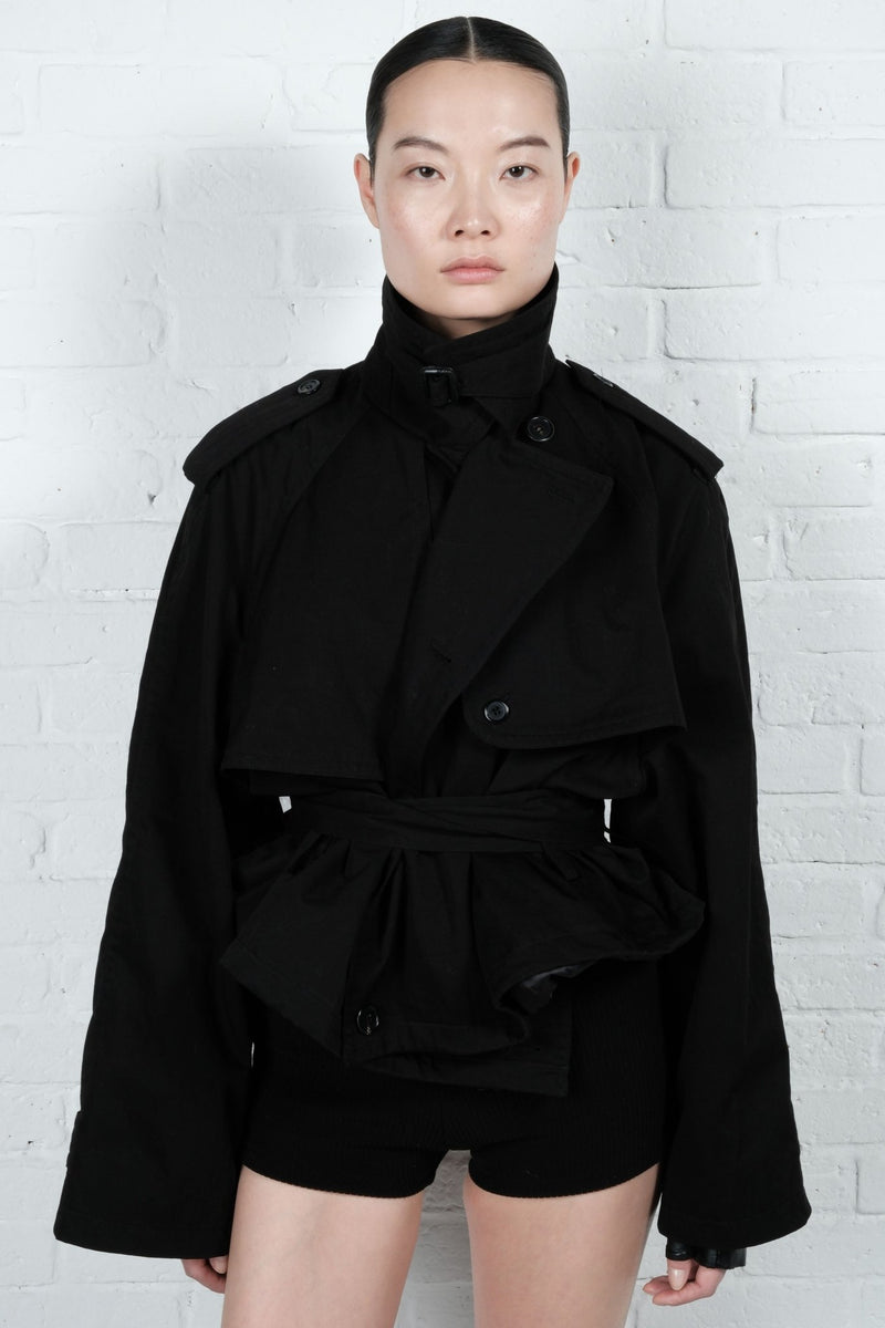 Cropped Trench Coat - AFTERHOURS