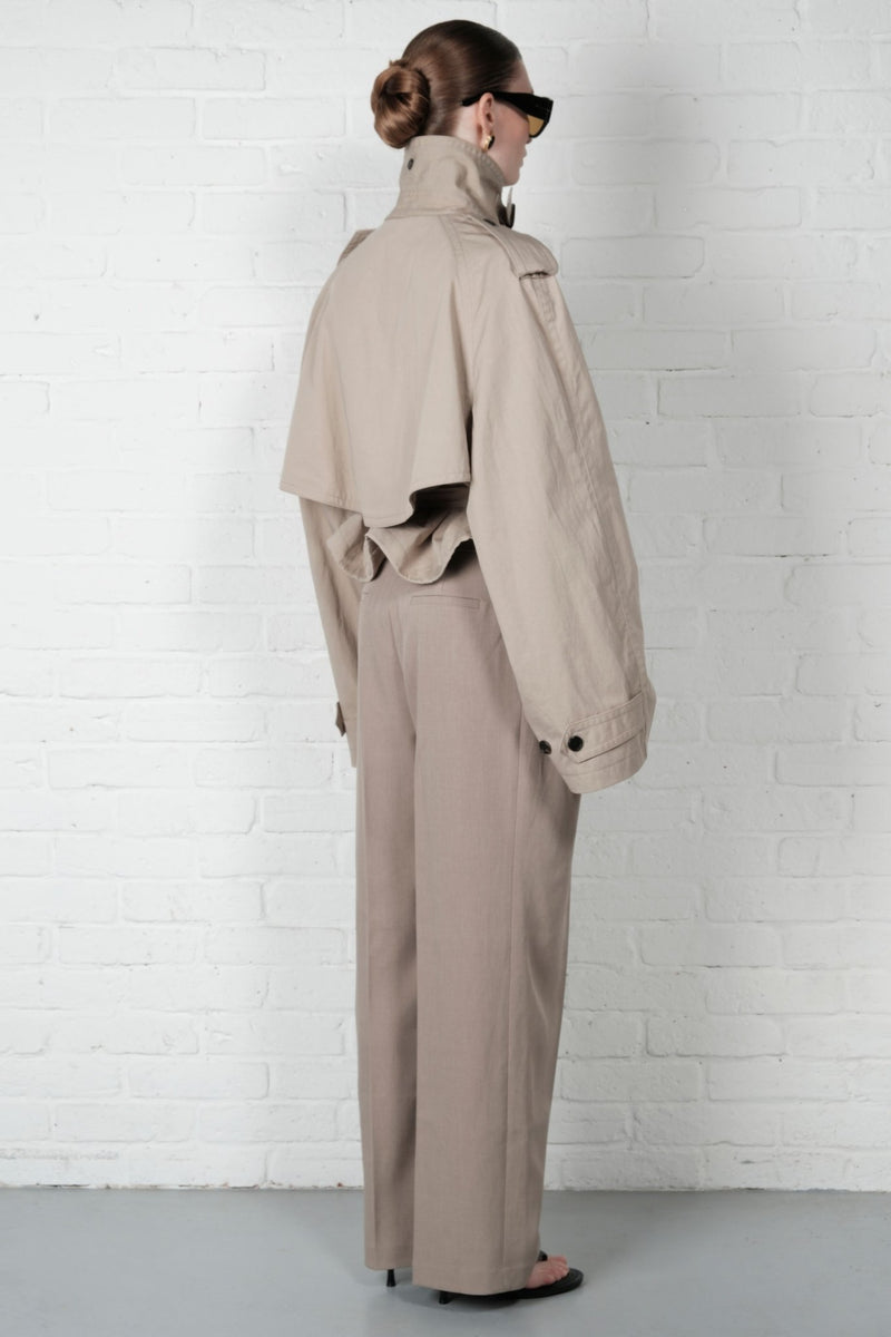Cropped Trench Coat - AFTERHOURS