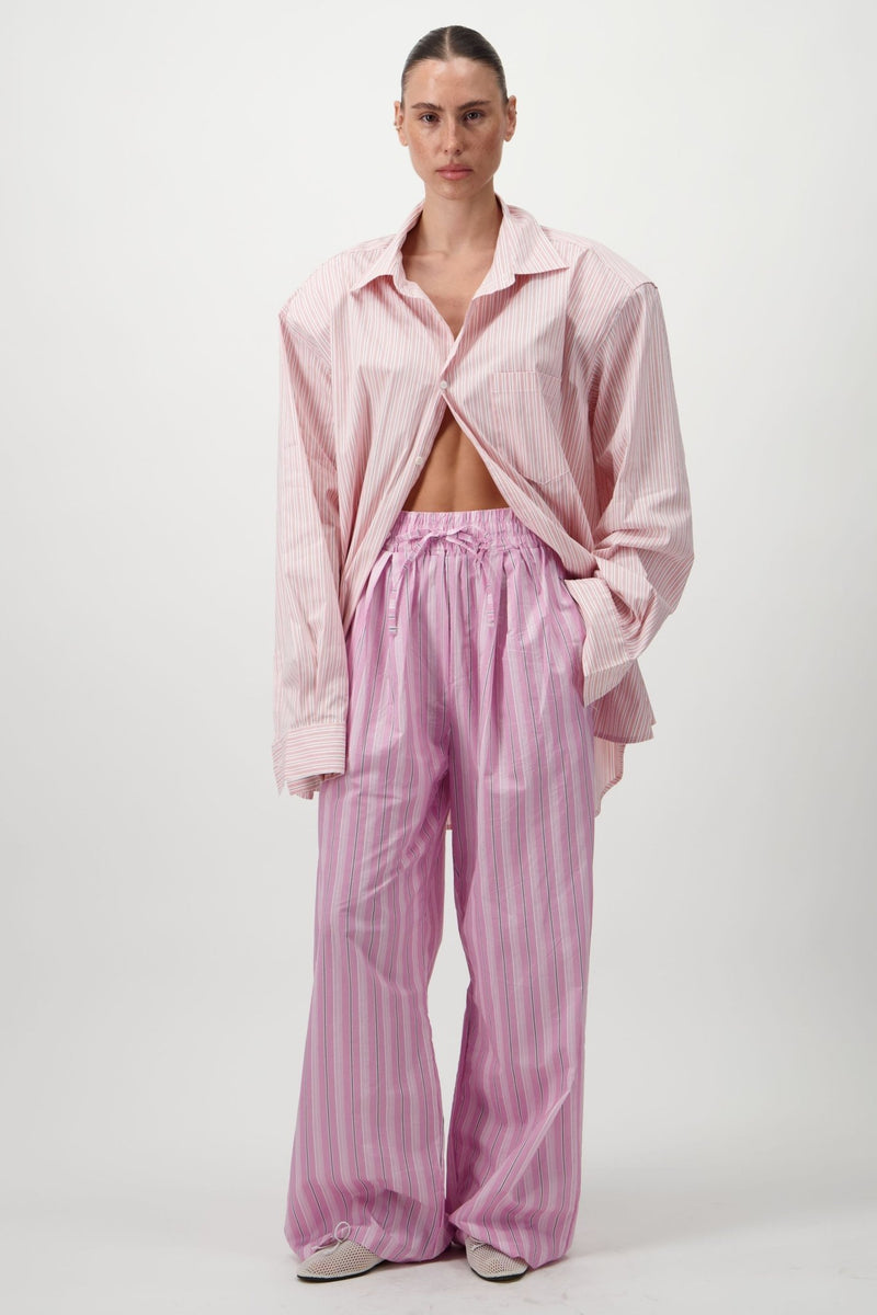 Drawstring Cotton Trousers - AFTERHOURS