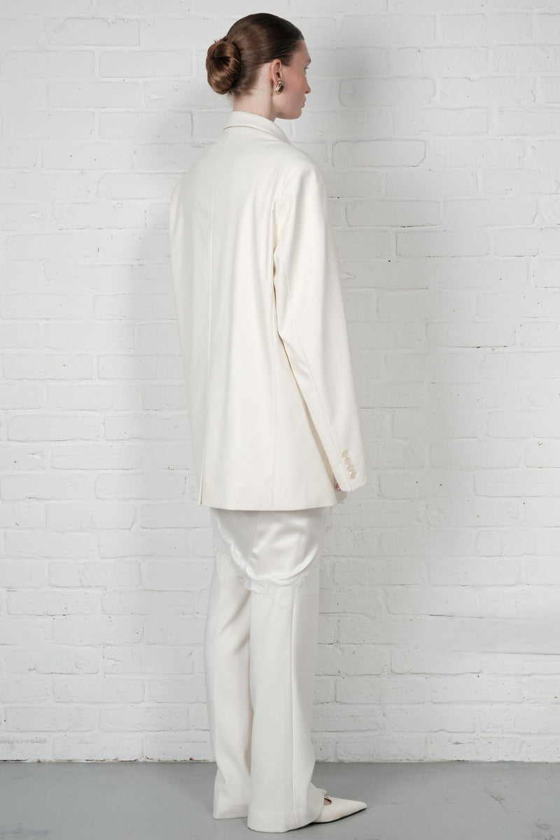Faux Leather Blazer - AFTERHOURS