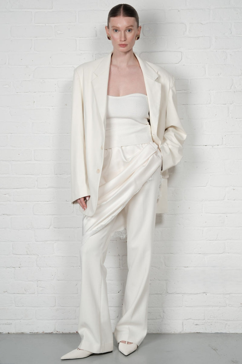 Faux Leather Blazer - AFTERHOURS