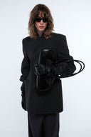 Faux Leather Shoulder Bag