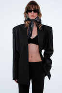 Cut-Out Blazer - Black