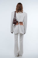 Cut-Out Blazer - White