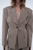 Sculpted suit blazer