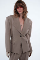 Sculpted suit blazer