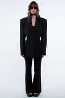 Cut-Out Blazer - Black
